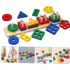 Polecamy - Kreatywna Manipulacyjna Zabawka Edukacyjna Sorter Sensoryczny Montessori Drewniany